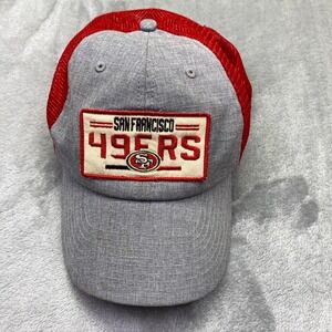 San Francisco 49ers NFL Trucker Hat Red Mesh Snapback Cap Adult One Size